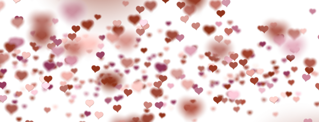 realistic isolated heart confetti on the transparent background for decoration and covering. Concept of Happy Valentine's Day, wedding and anniversary