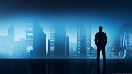 Fototapeta na wymiar Employee Executive-themed Background for Corporate Presentations and Professional Workshops