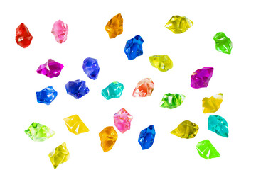 precious gemstones  color stones diamonds multicolored isolate