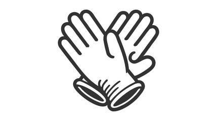 Protective glove. linear icon. Line with Editable stroke.
