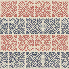 Celtic seamless pattern. Abstract vintage geometric wallpaper.