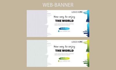 A vector template design web banner set with geometric shapes .Best for business proposal, marketing and also for business advertisement.
