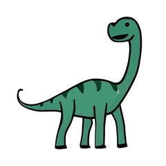 Green dinosaur diplodoc plastic toy model