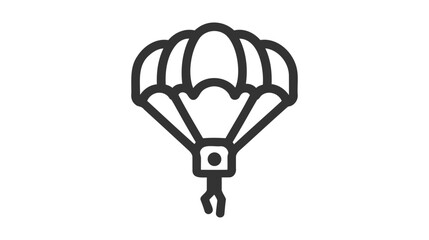 Parachute icon, logo isolated on white background - obrazy, fototapety, plakaty