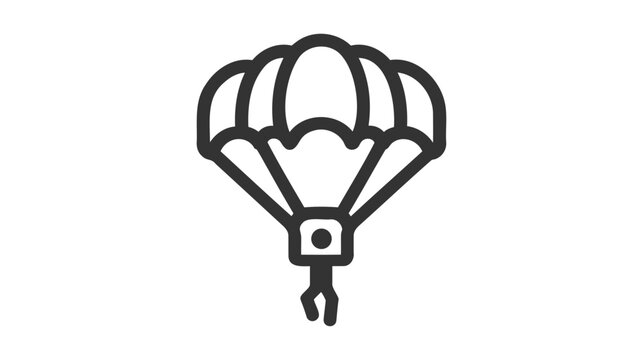 Parachute icon, logo isolated on white background
