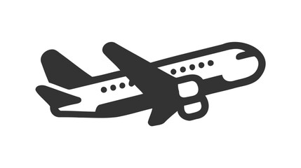Plane icon vector, solid illustration, pictogram isolated on white
