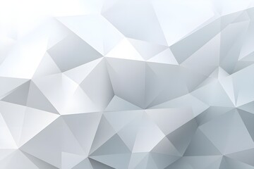 White abstract polygonal background. Low poly style. Vector illustration