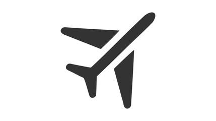Plane icon vector, solid illustration, pictogram isolated on white