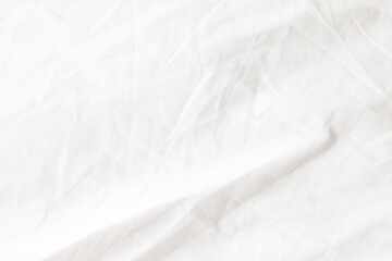 White bed sheet background with scratches from use with copy space.