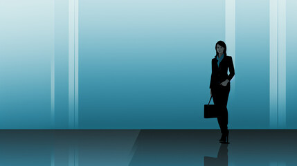 Female Employee Executive-themed Background for Corporate Presentations and Professional Workshops