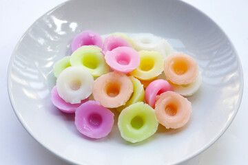Floral rice cakes (Kanom Nam Dok Mai) Thai dessert