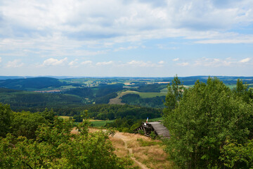 Blick vom Schwartenberg im Erzgebirge	