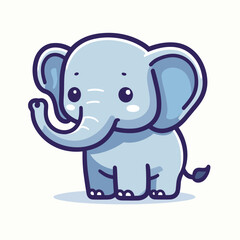 Cute elephant animal cartoon Illustration