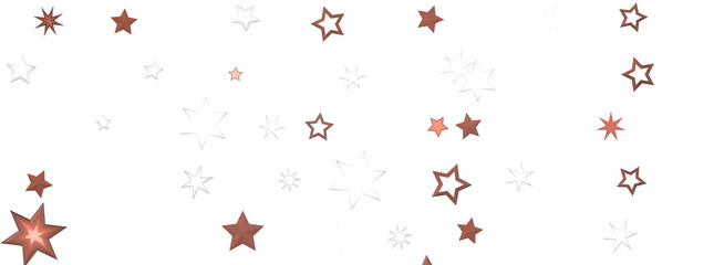 Astral Rhapsody: 3D Illustration Delivers a Captivating Gold Stars Rain