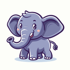 Cute elephant animal cartoon Illustration
