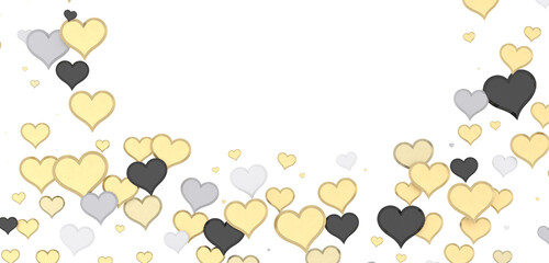 Falling red and pink hearts isolated on transparent background. Valentine’s day design.