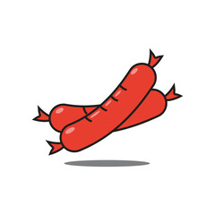 sausage icon. Illustration isolated on white background.