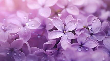 Macro image of spring lilac violet flowers, abstract soft floral background - Powered by Adobe