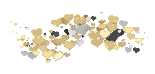 Ilustration of red realistics hearts whit 3D effect. rain of hearts