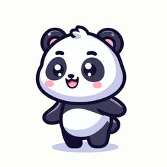 Cute panda animal cartoon Illustration