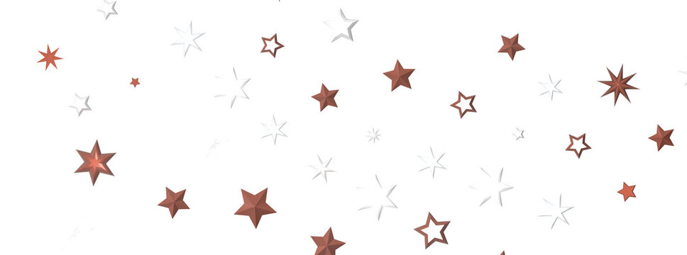 Astral Downpour: 3D Illustration Brings a Shower of Gold Stars