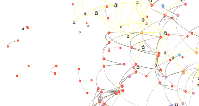 The structure of the network connection of points and lines. Data technology.