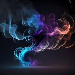 abstract smoke on isolated background