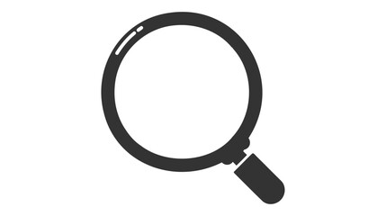 Magnifying glass or search icon, flat vector graphic on isolated background