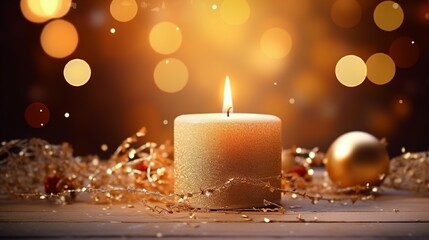 Candle Flame Abstract Background for Advent Holiday Celebrations Festive Decor - Candlelight Glow for Christmas Seasonal Events