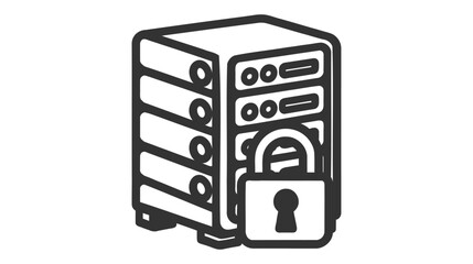 Security icon, server protection icon