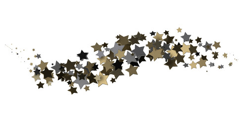 stars gold modern frame in 3d