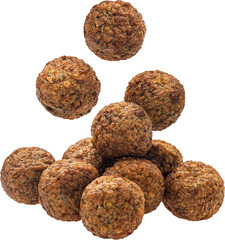 Falafel balls isolated, full depth of field