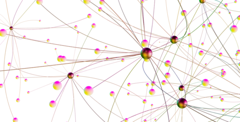Abstract digital background of points and lines. Glowing plexus. Big data. Network or connection.