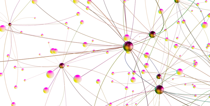 Abstract digital background of points and lines. Glowing plexus. Big data. Network or connection.