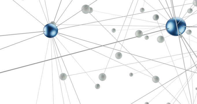 Falling cyber particles. Big data stream. 3d