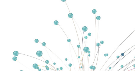 Abstract digital background of points and lines. Glowing plexus. Big data. Network or connection.