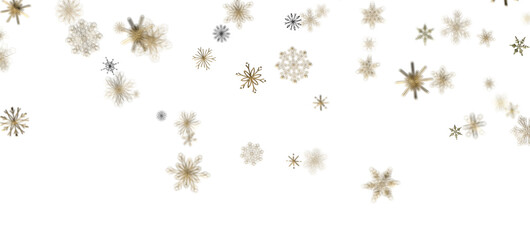 Snowflake Whirlwind: Exquisite 3D Illustration of Descending Christmas Snowflakes in Motion