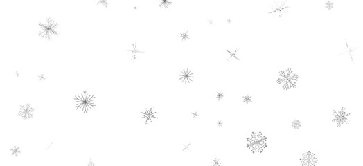 Snowflake Dance: Radiant 3D Illustration Showcasing Falling Christmas Snowflakes in Harmony