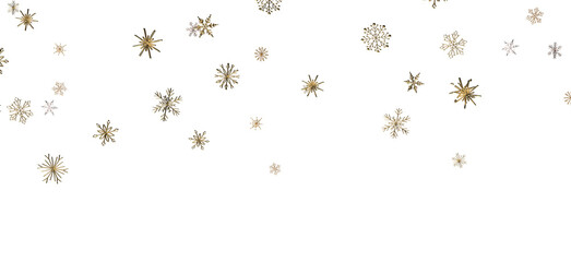 Snowflake Dance: Radiant 3D Illustration Showcasing Falling Christmas Snowflakes in Harmony