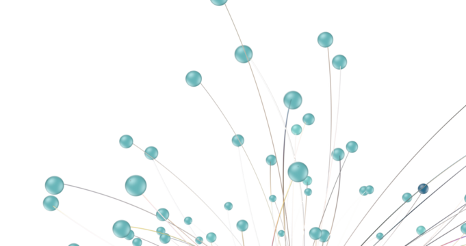 Abstract digital background of points and lines. Glowing plexus. Big data. Network or connection.