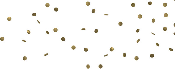 Gilded Festivity: Brilliant 3D Illustration Showcasing a Shower of Gold Confetti