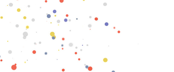 Sunburst and colorful confetti background frame illustration