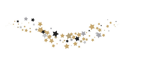 Twinkling Yuletide Skies: Breathtaking 3D Illustration of Falling Christmas Starlights