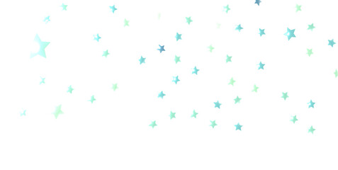 blue stars of confetti.