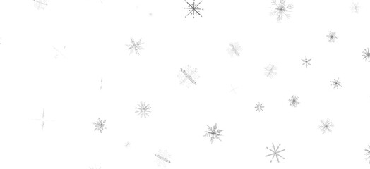 Snowflakes and bokeh lights on the blue Merry Christmas background. 3D render