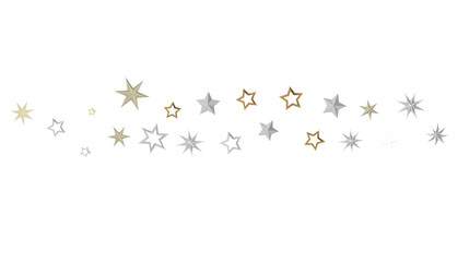 Starry Christmas Cascade: Radiant 3D Illustration Showcasing Falling Holiday Starlight Streams