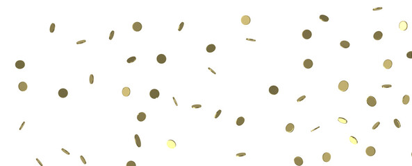 Mesmeric Moments: Mesmeric 3D Illustration Depicting Mesmerizing Gold Confetti