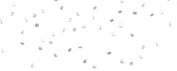 silver  Celebration: Captivating 3D Illustration of Shimmering silver Confetti