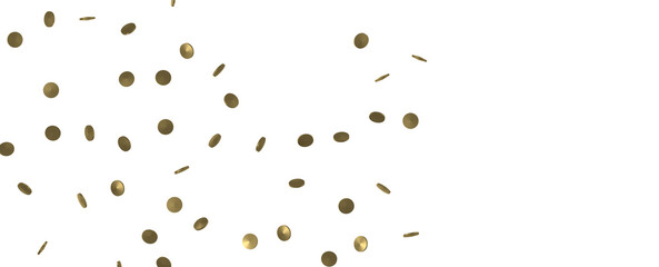 Mesmeric Moments: Mesmeric 3D Illustration Depicting Mesmerizing Gold Confetti