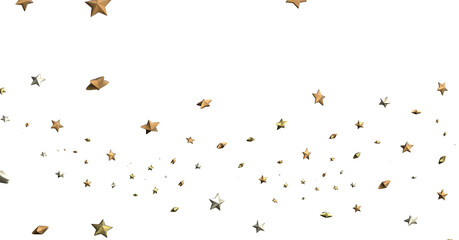 Gilded Rainfall: Experience the Magic of a 3D Gold Stars Shower